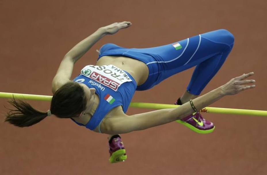 Alessia Trost ha vinto la medaglia d&#39;argento agli Europei indoor di Praga. AP